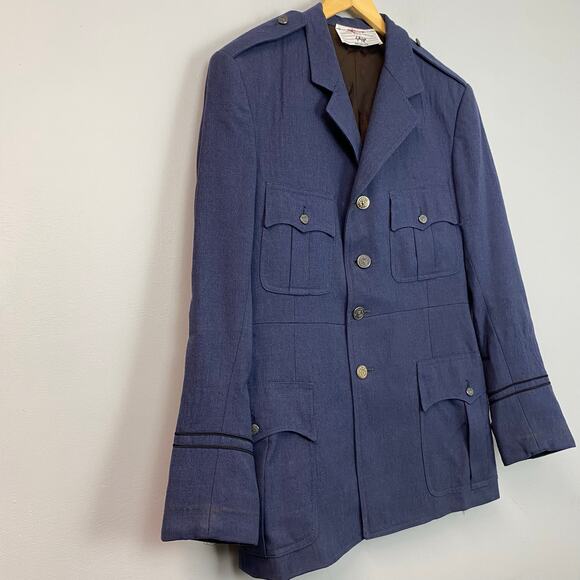 Vintage 1950s Broadway Theater Costume US Air Force USAF Blue Uniform Jacket 44R - Picture 5 of 11